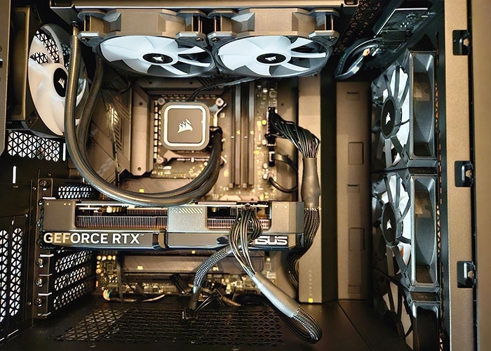 The inside of Cheteyan’s home-built computer.