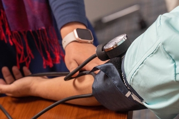 Blood pressure being taken