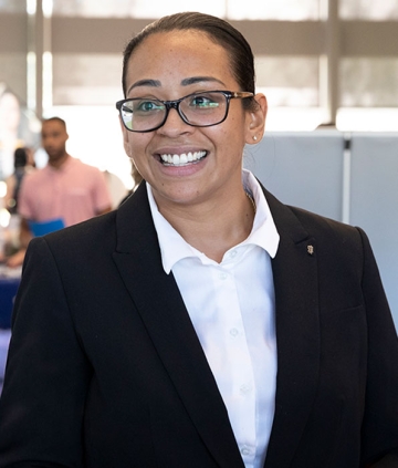Business student at job fair