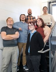 Data science students with Prof. Pinheiro