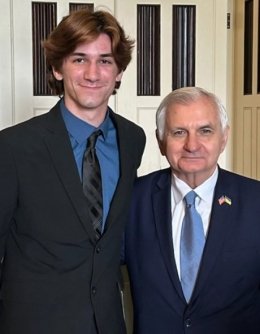 Dante DiGregorio with Senator Jack Reed