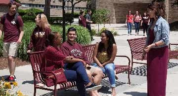 students on the quad