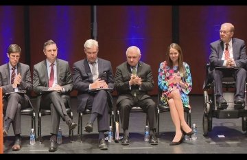 Speakers on stage at the Cybersecurity Institute launch