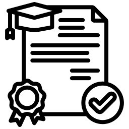 icon of graduation certificate/diploma