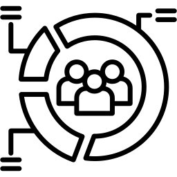 Icon of chart involving people