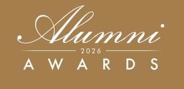Gold and white Alumni Awards 2026 logo