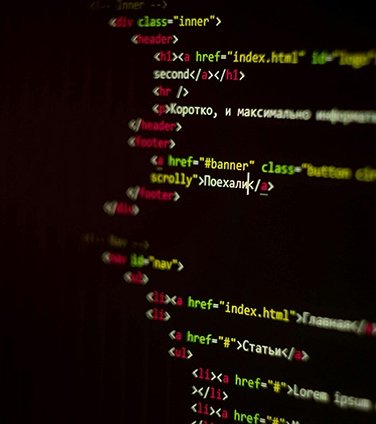 Code on computer screen