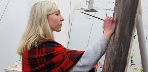 Woman painting