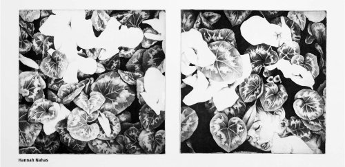 Printmaking student work by Hannah Nahas