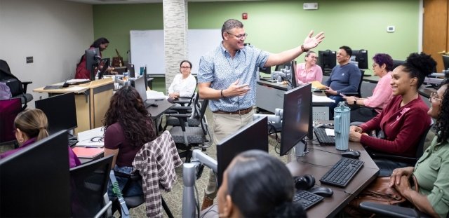Social Work class at The Hub in Central Falls, RI