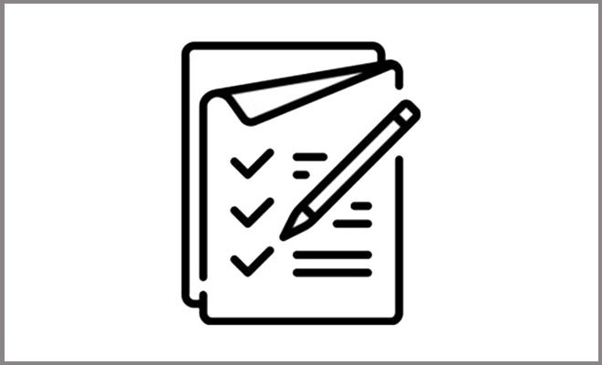 Pencil and paper checklist