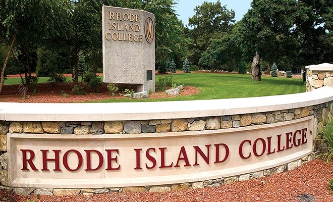 Main campus entrance with RIC signs